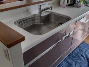 静岡キッチン取付け隊　浄水栓を後付け　施工前